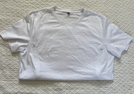 #54 - Sample Sale - Nursing T-Shirt - White - M - FINAL SALE