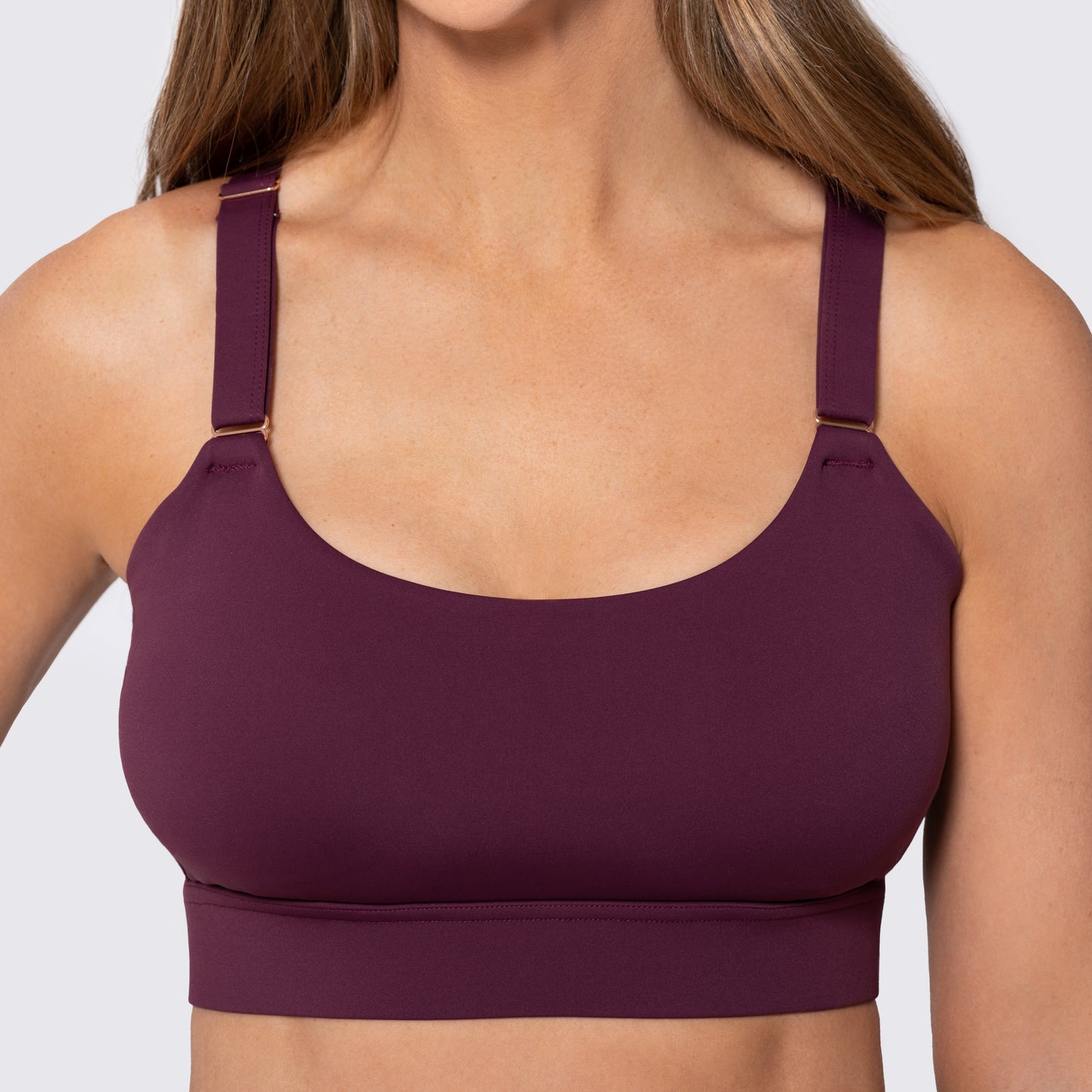 Incline Strappy Sports Bra - Deep Crimson (Final Sale)