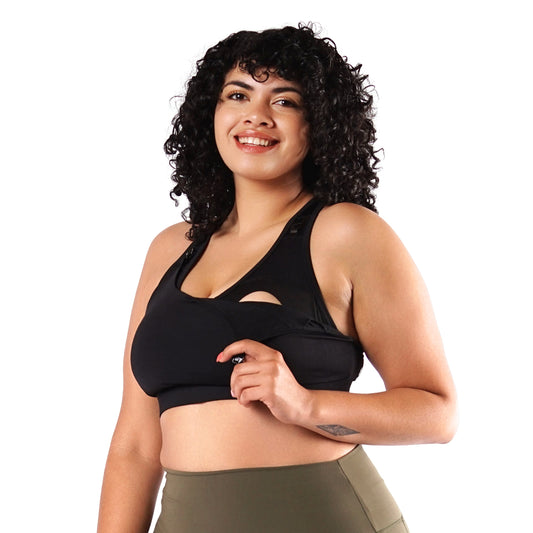 Athena 3.0 Nursing Sports Bra - Black - (Brand New) - Final Sale